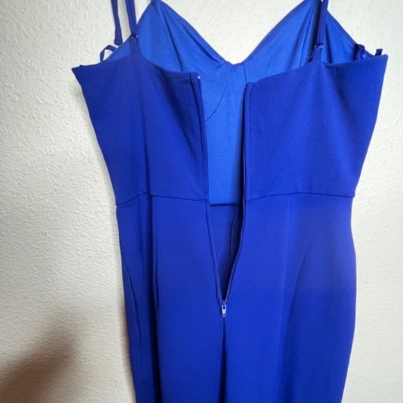 NEW Crystal Sky Strappy Blue Wide Leg Feminine Jumpsuit Medium - Picture 8 of 12